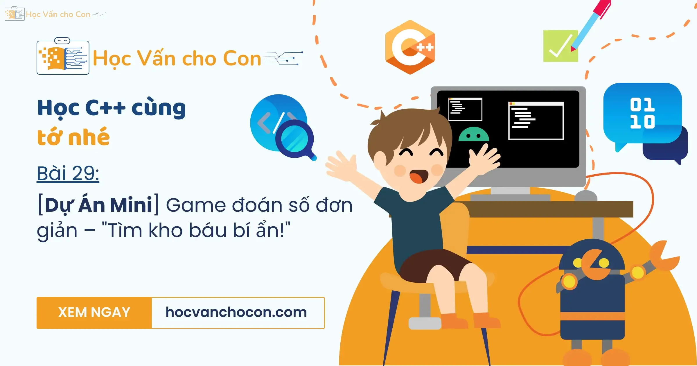 Bai 29 du an mini game doan so don gian tim kho bau bi an